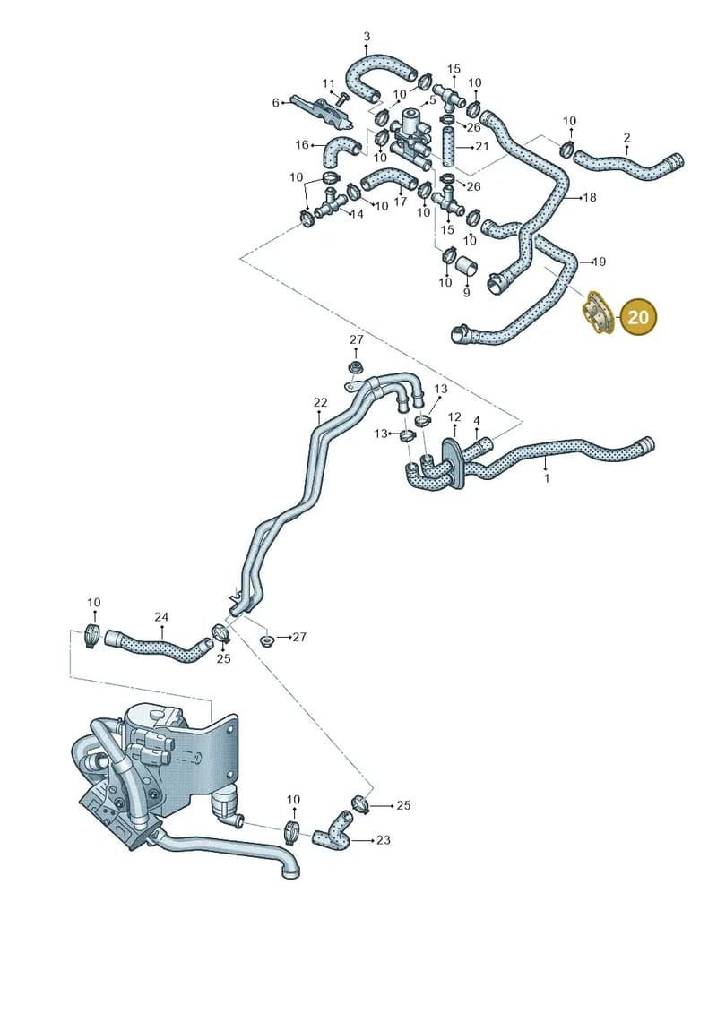8R0819345B — Audi Q5 (2009-2018) diagram 620261250, position 20