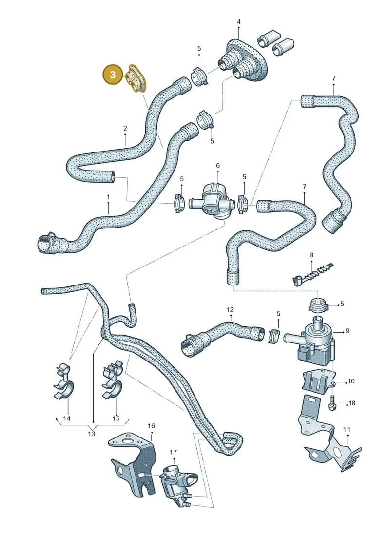 8R0819345B — Audi Q5 qu. 2.0 TDI (2008-2012) diagram 620819450, position 3