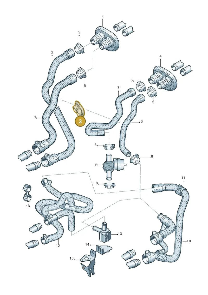 8R0819345B — Audi Q5 qu. 2.0 TDI (2008-2012) diagram 620819460, position 3