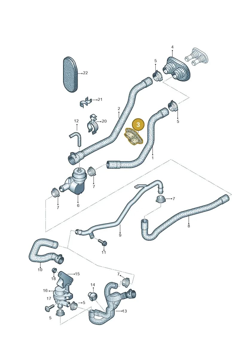 8R0819345B — Audi Q5 qu. 2.0 TDI (2008-2012) diagram 620819500, position 3