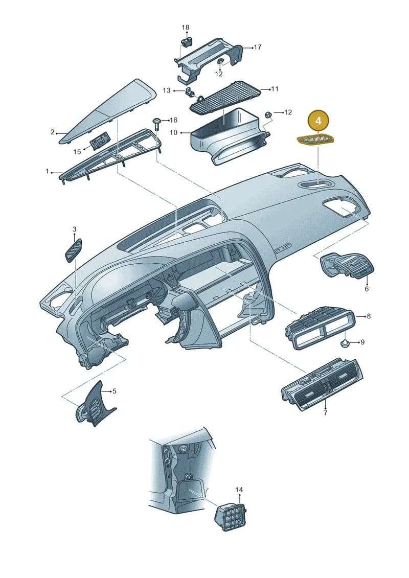 8R0819794AZ3 — Audi Q5 qu. 2.0 TDI (2012-2017) diagram 620819350, position 4