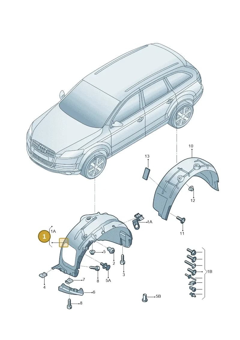 8R0821172H — Audi Q5 (2009-2018) diagram 687821050, position 1