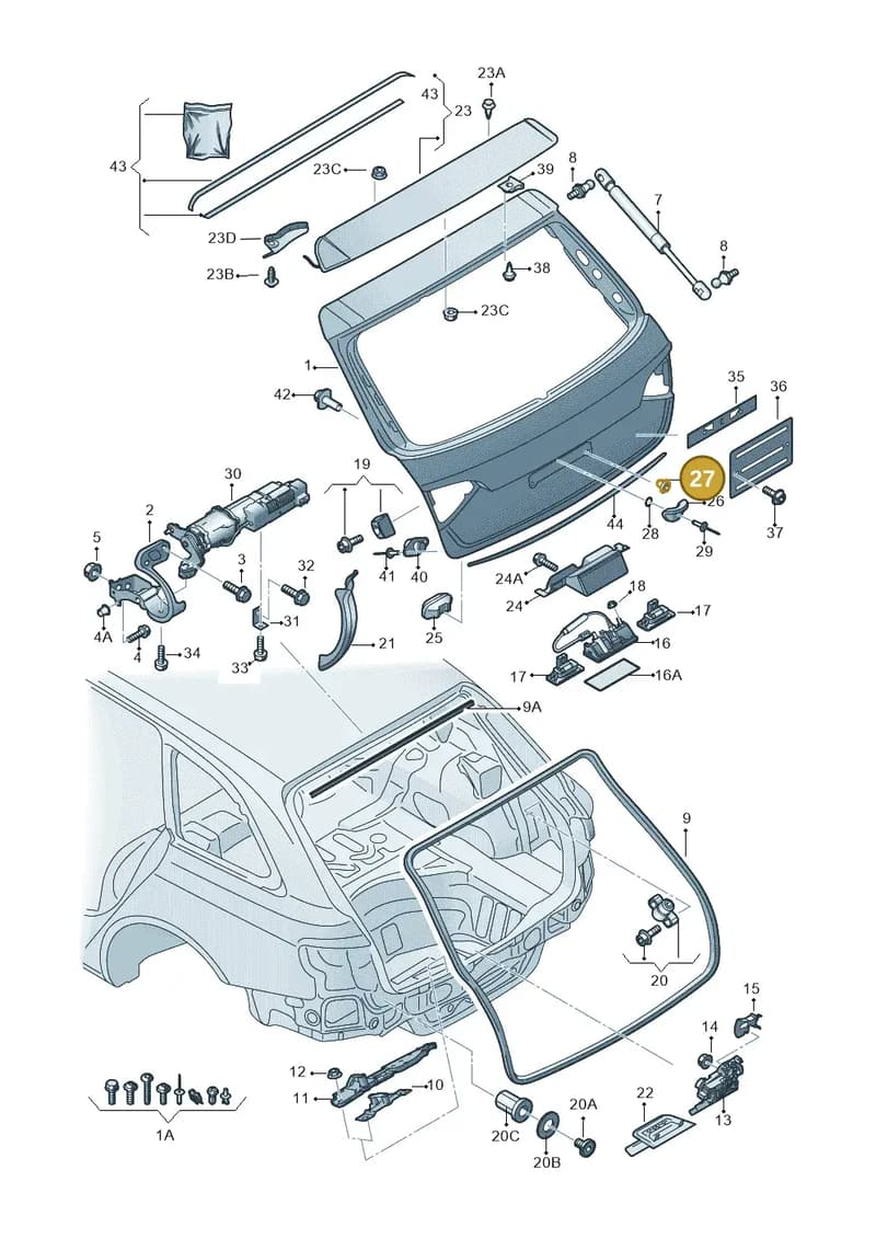 8R0827310 — Audi Q5 qu. 2.0 TDI (2012-2017) diagram 636827100, position 27