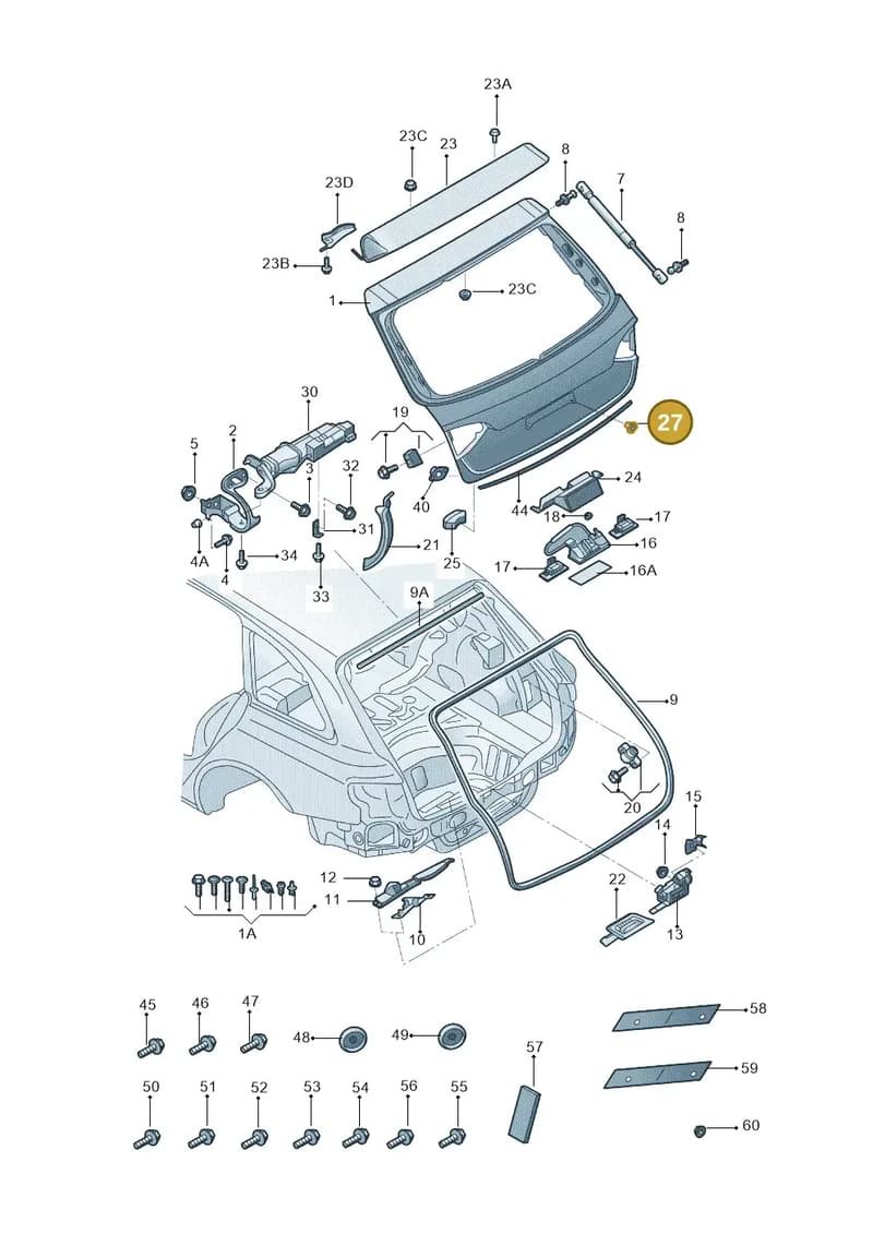 8R0827310 — Audi Q5 (2009-2018) diagram 687827000, position 27