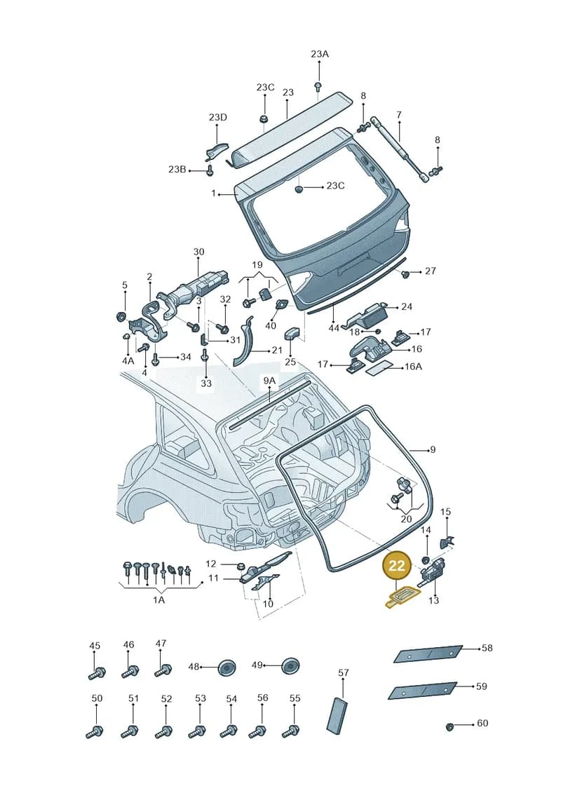 8R0827520C — Audi Q5 (2009-2018) diagram 687827000, position 22