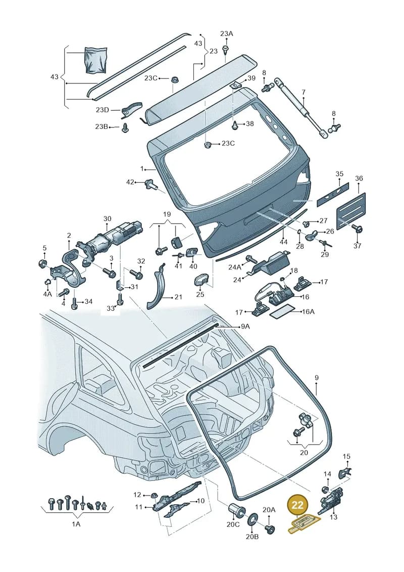 8R0827520C — Audi Q5 qu. 2.0 TDI (2012-2017) diagram 636827100, position 22