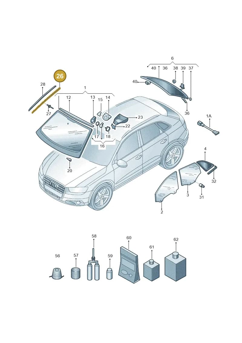 8R0845453A — Audi Q5 (2009-2018) diagram 687845010, position 26