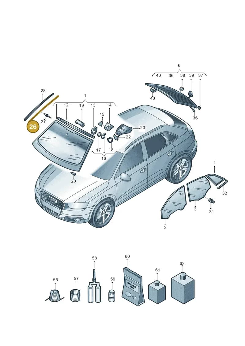 8R0845453A — Audi Q5 qu. 2.0 TDI (2012-2017) diagram 728845000, position 26