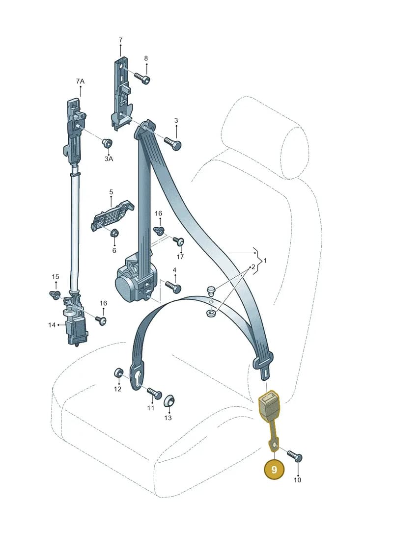 8R0857755K01C — Audi Q5 qu. 2.0 TDI (2012-2017) diagram 249857600, position 9
