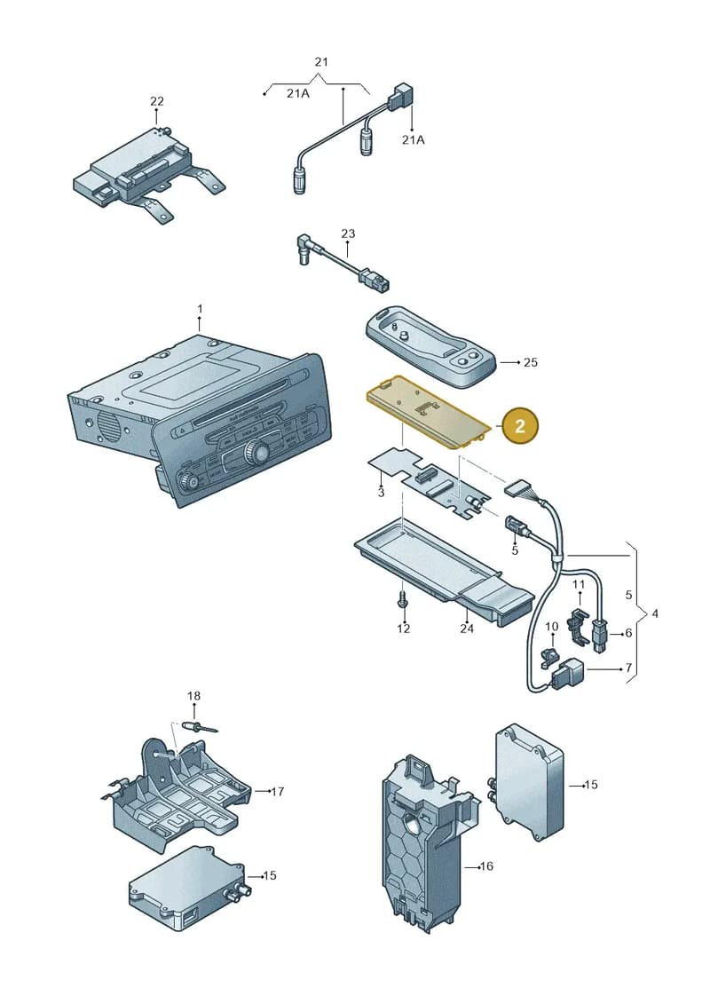 8R08629616PS — Audi A1 Sportback (2014-2018) diagram 708035550, position 2