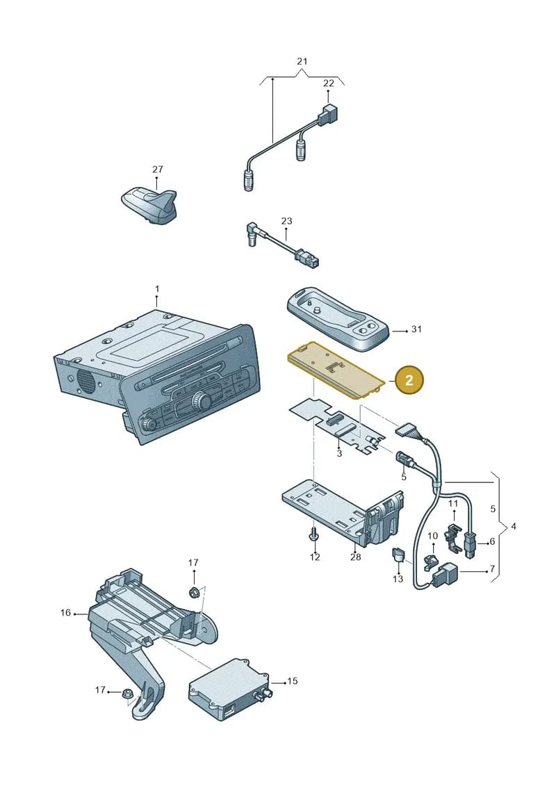 8R08629616PS — Audi Q3 quattro (2011-2015) diagram 728035550, position 2