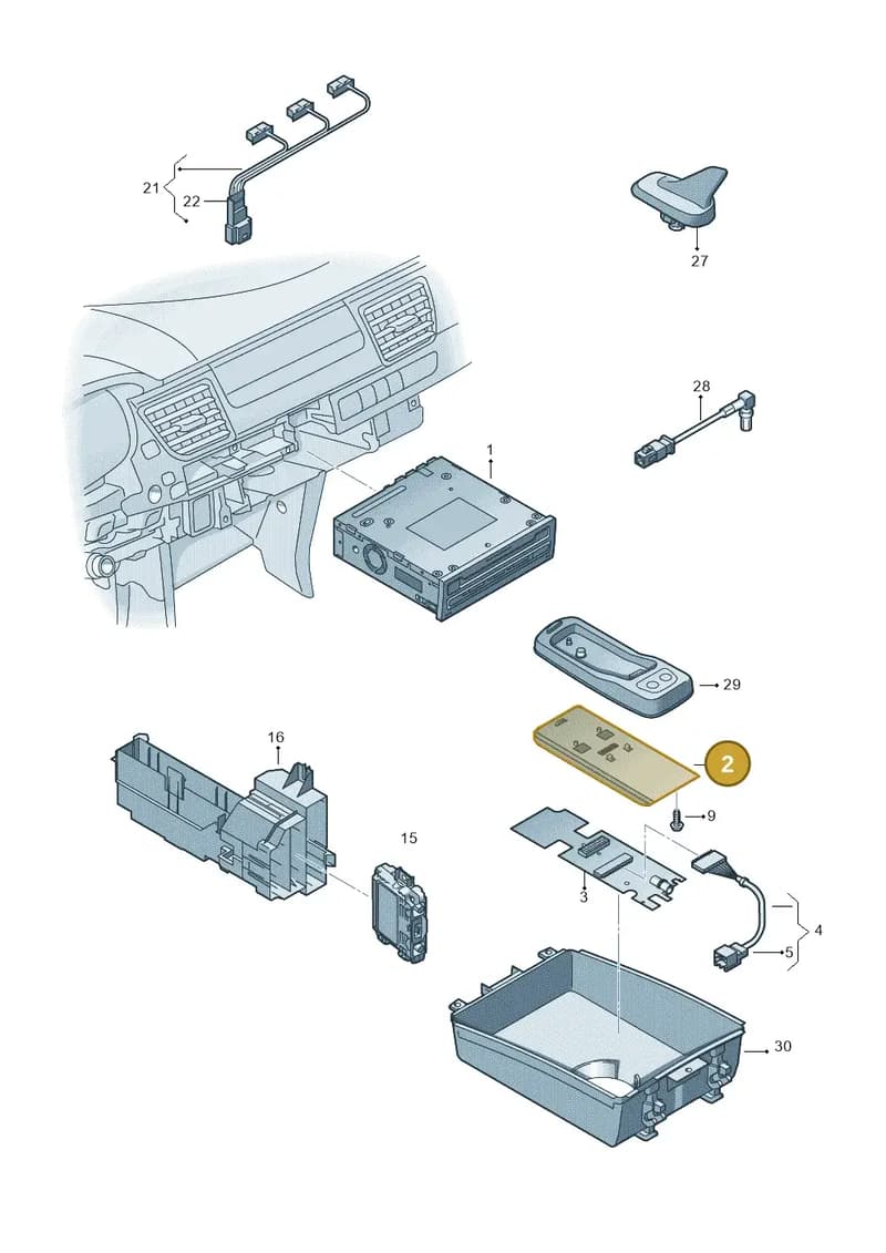 8R08629616PS — Audi A8 (2013-2018) diagram 771035550, position 2