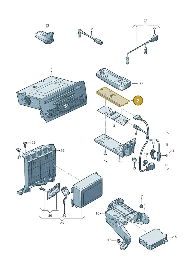 8R08629616PS — Audi Q3 (2014-2019) diagram 855035550, position 2
