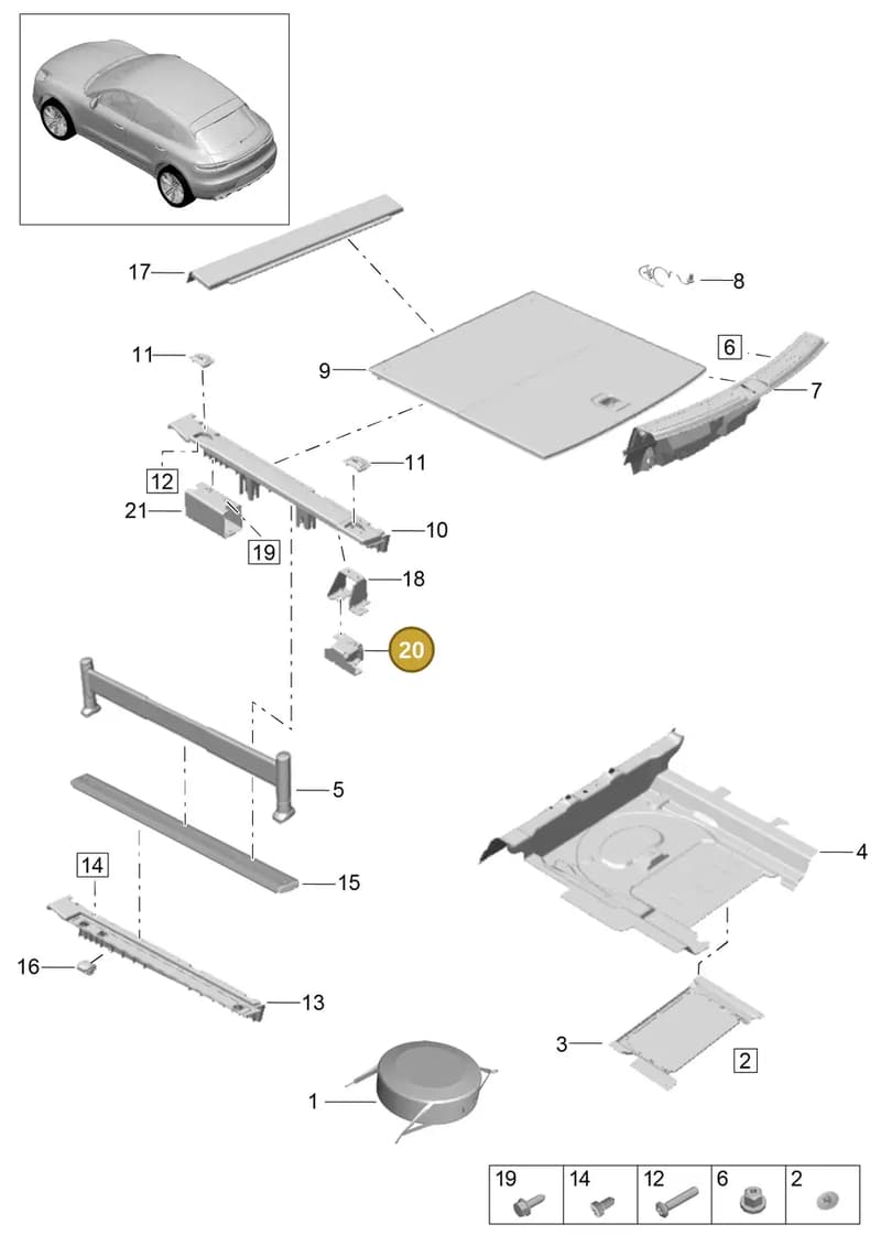 8R0863253F — Porsche Macan (2018-2022) diagram p52807050, position 20