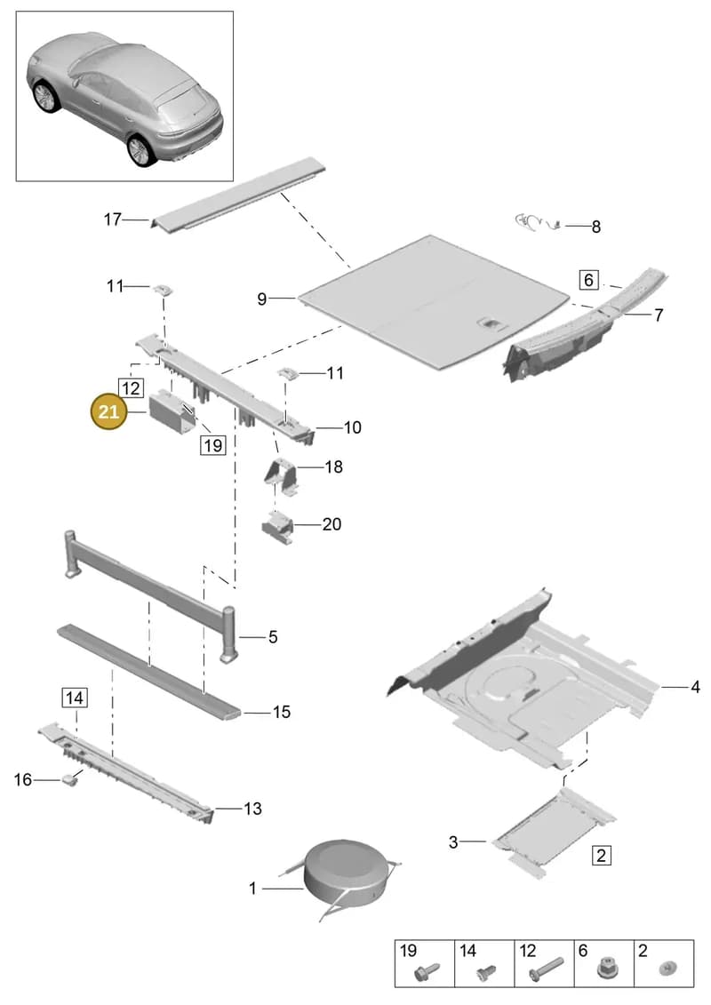 8R0863254C — Porsche Macan (2018-2022) diagram p52807050, position 21