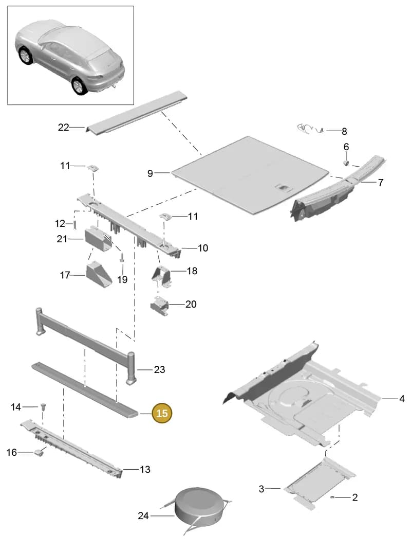 8R0863555B — Porsche Macan (2013-2018) diagram p44807050, position 15