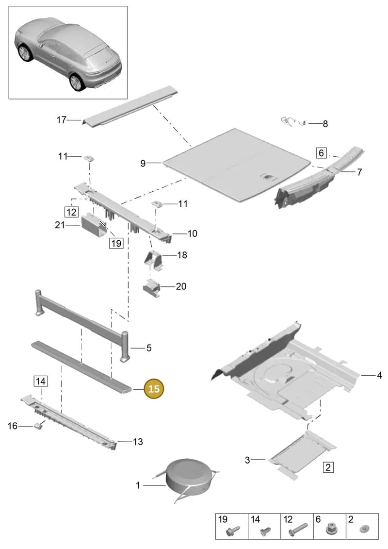 8R0863555B — Porsche Macan (2018-2022) diagram p52807050, position 15