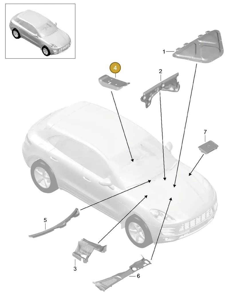 8R0867335 — Porsche Macan (2013-2018) diagram p44807080, position 4