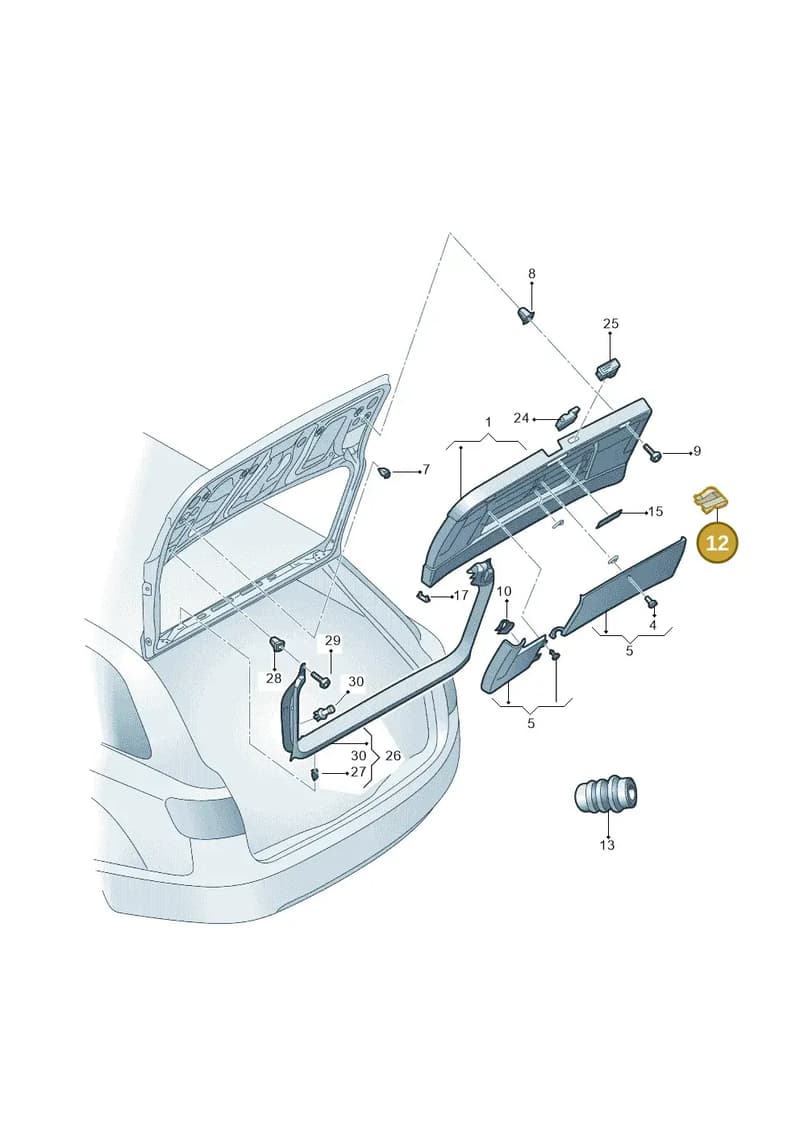 8R0867492 — Audi Q5 (2009-2018) diagram 687867090, position 12