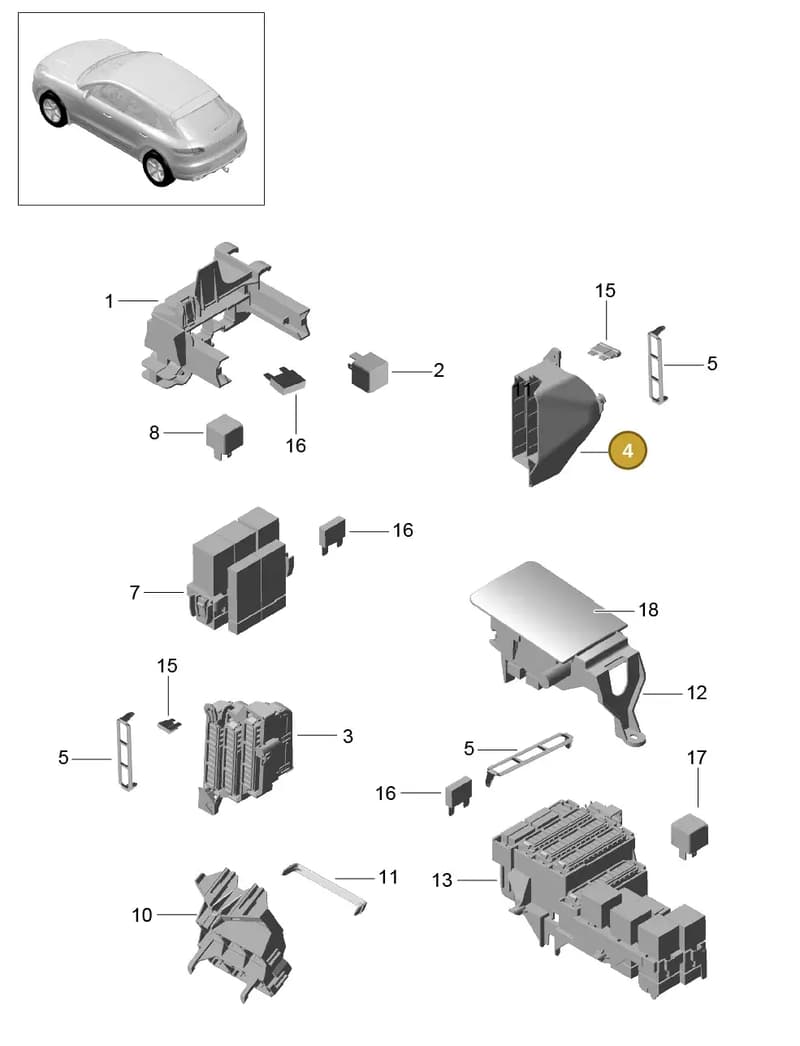 8R0867749A — Porsche Macan (2013-2018) diagram p44902000, position 4