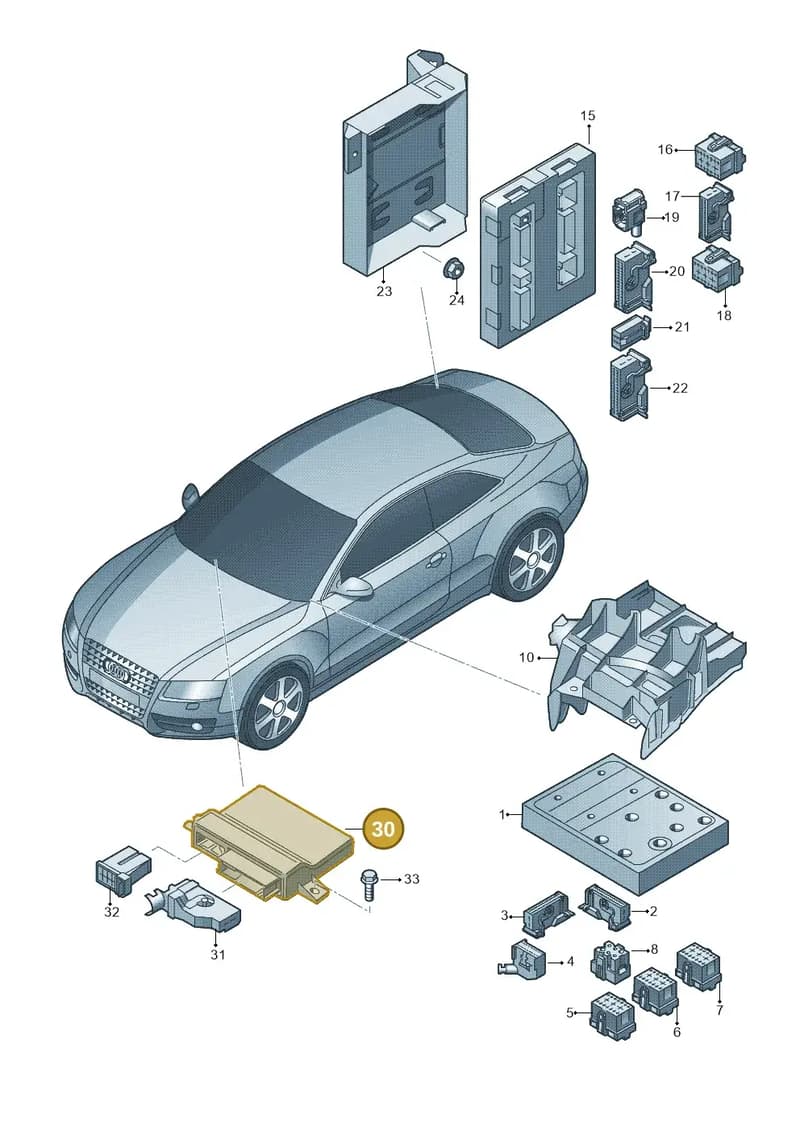8R0907468S — Audi A4L 2.0 (2008-2012) diagram 636907000, position 30