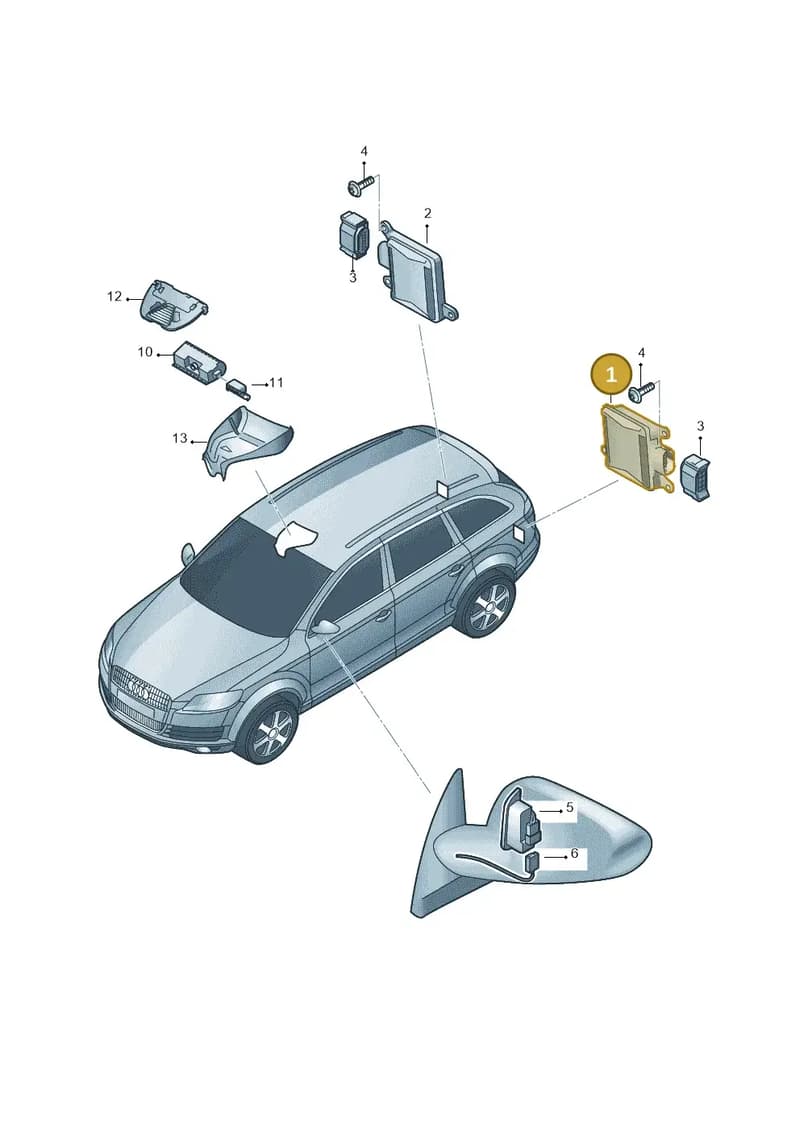8R0907566 — Audi Q5 (2009-2018) diagram 493907350, position 1