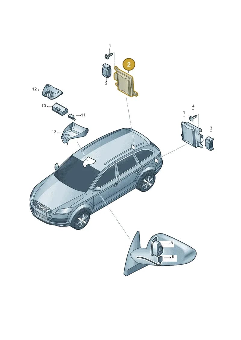 8R0907568A — Audi Q5 (2009-2018) diagram 493907350, position 2
