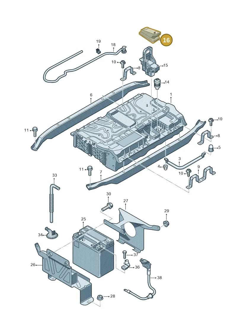 8R0915521 — Audi Q5 qu. 2.0 TDI (2012-2017) diagram 647915100, position 16