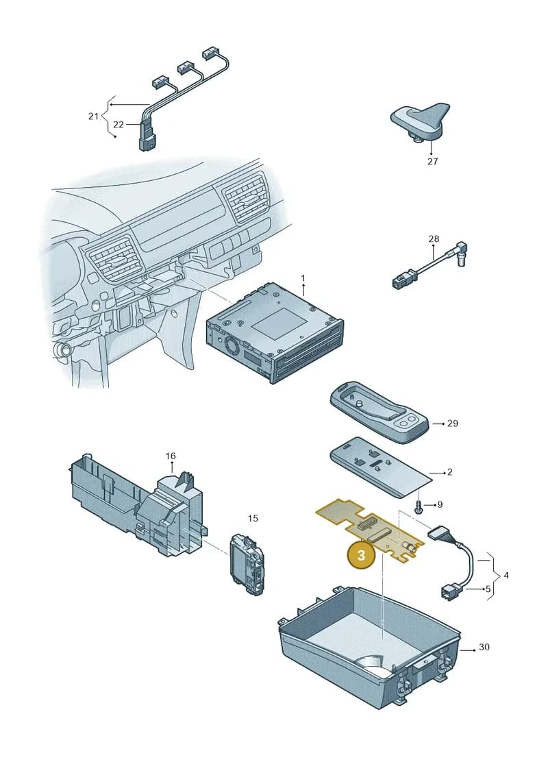 8R0919059 — Audi A8 (2013-2018) diagram 771035550, position 3