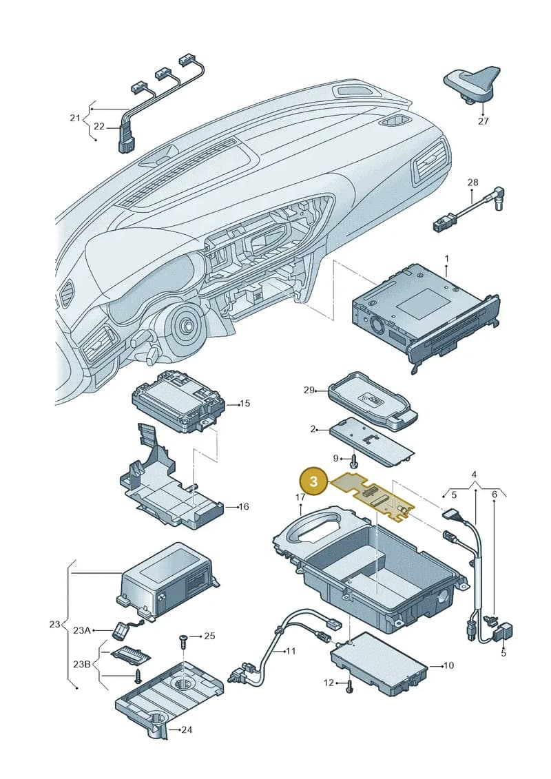 8R0919059 — Audi A7 Sportback (2014-2018) diagram 788035550, position 3