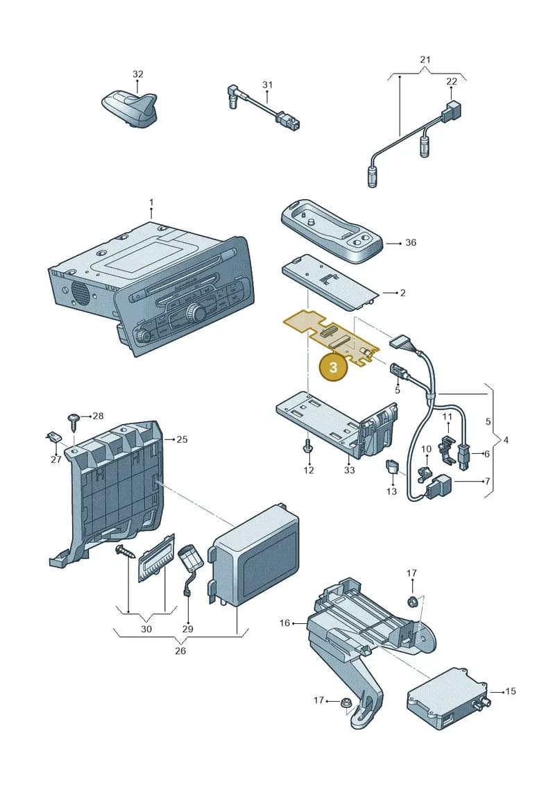 8R0919059 — Audi Q3 (2014-2019) diagram 855035550, position 3