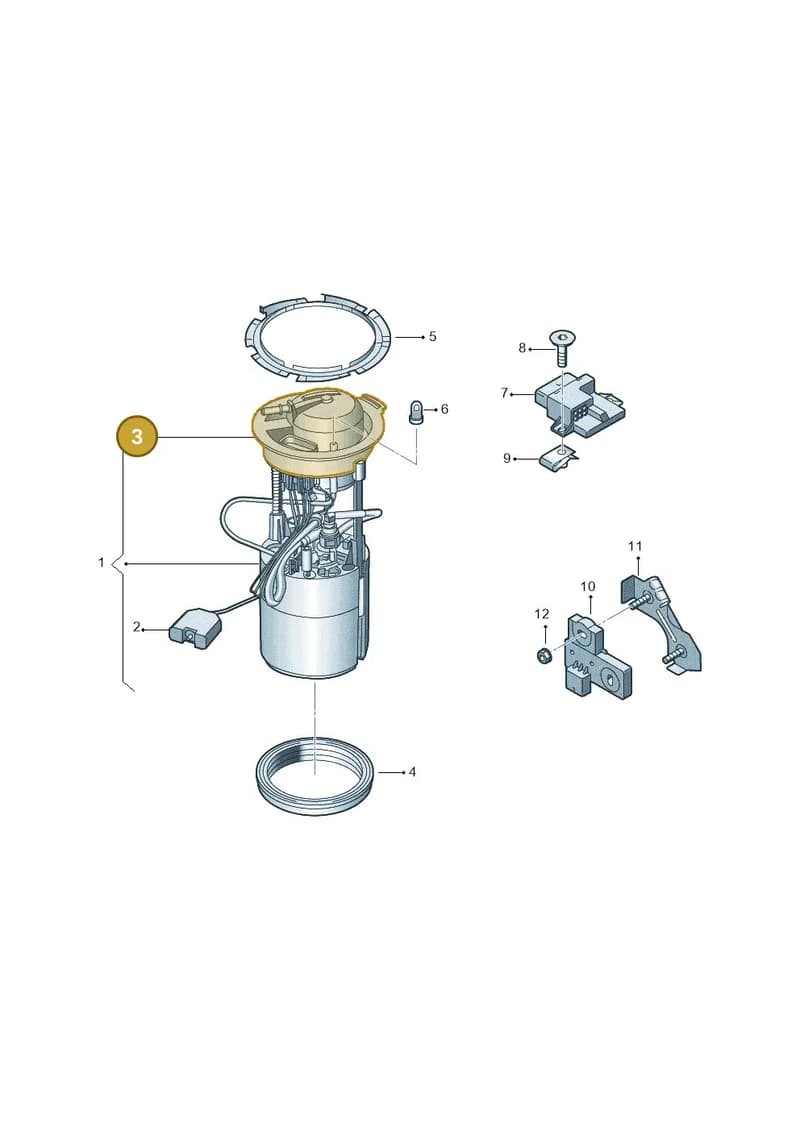 8R0919679E — Audi Q5 qu. 2.0 TDI (2012-2017) diagram 751919300, position 3