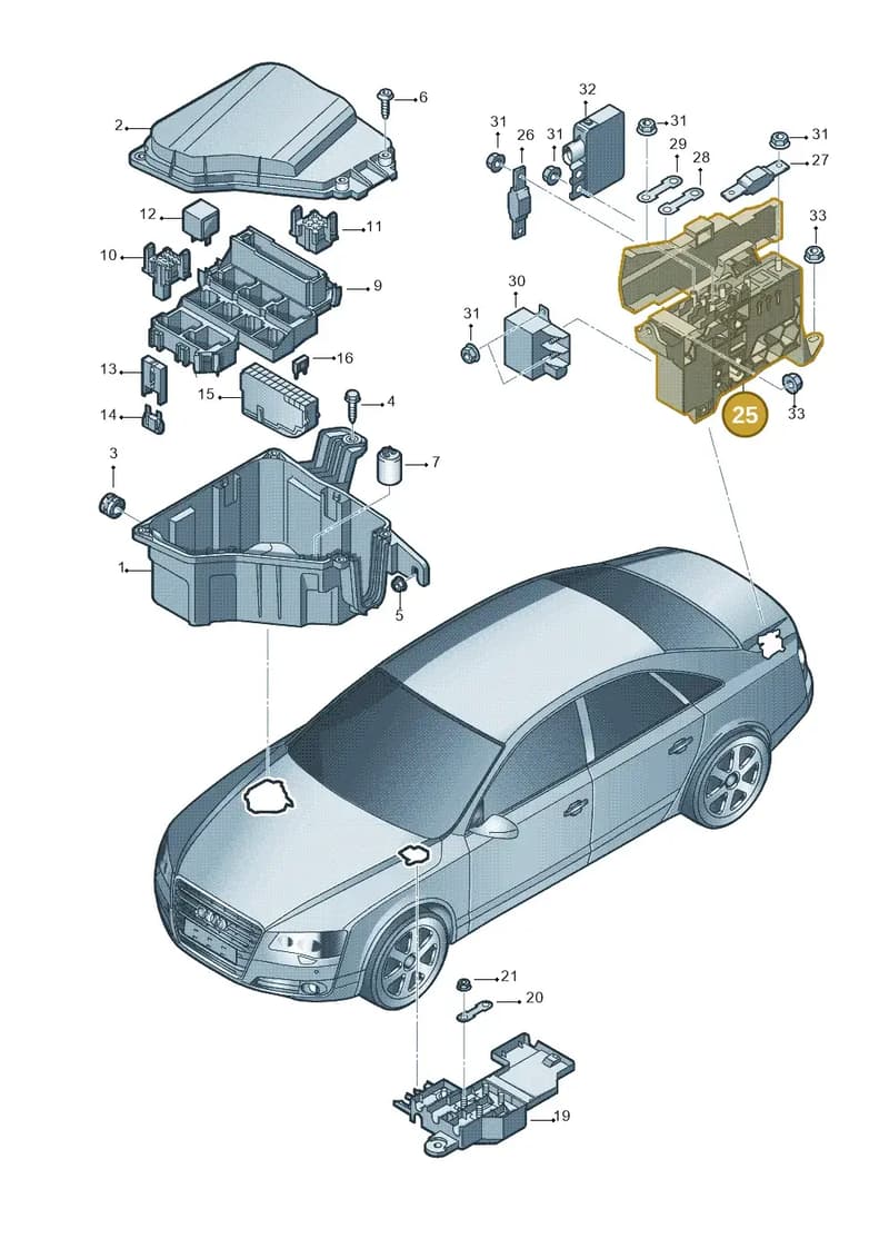 8R0937517E — Audi A8L qu. 3.0 TDI (2009-2014) diagram 696937200, position 25