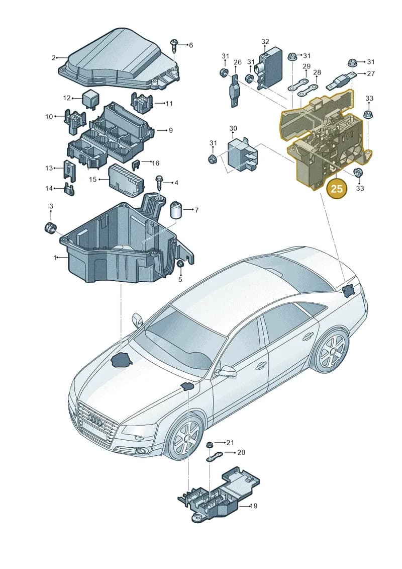 8R0937517E — Audi A8 (2013-2018) diagram 771937200, position 25
