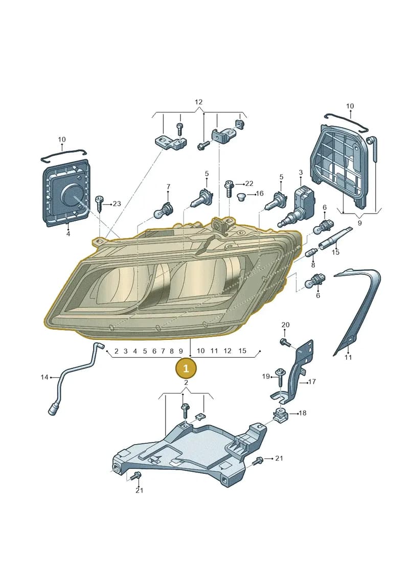 8R0941003AM — Audi Q5 qu. 2.0 TDI (2012-2017) diagram 751941000, position 1