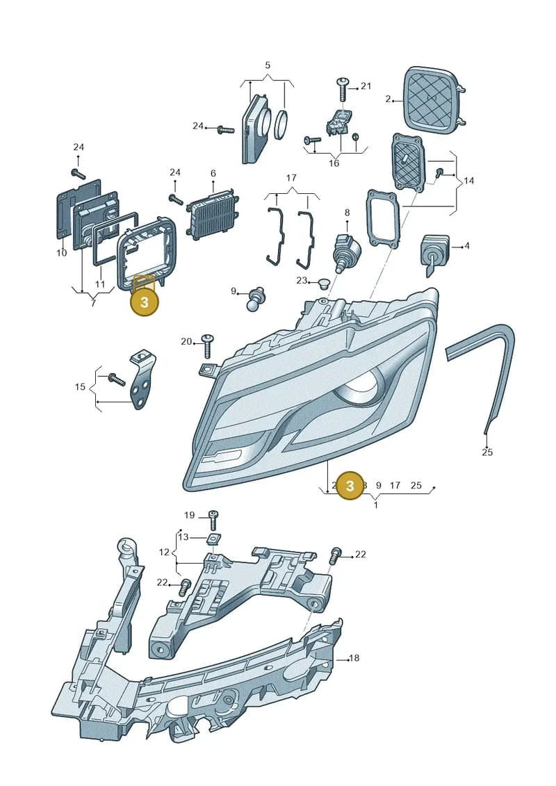 8R0941159A — Audi Q5 (2009-2018) diagram 647941100, position 3
