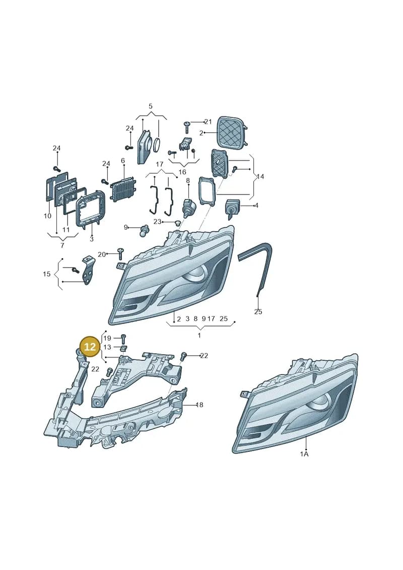 8R0941453 — Audi Q5 (2009-2018) diagram 687941005, position 12