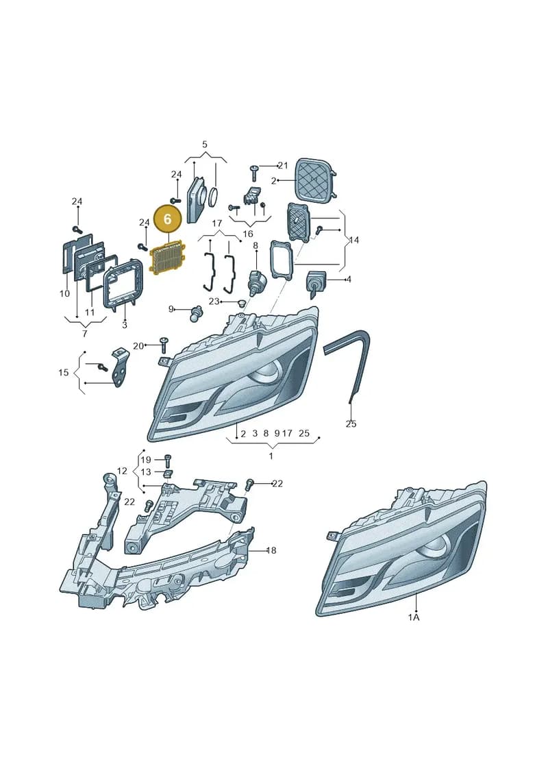 8R0941454A — Audi Q5 (2009-2018) diagram 687941005, position 6