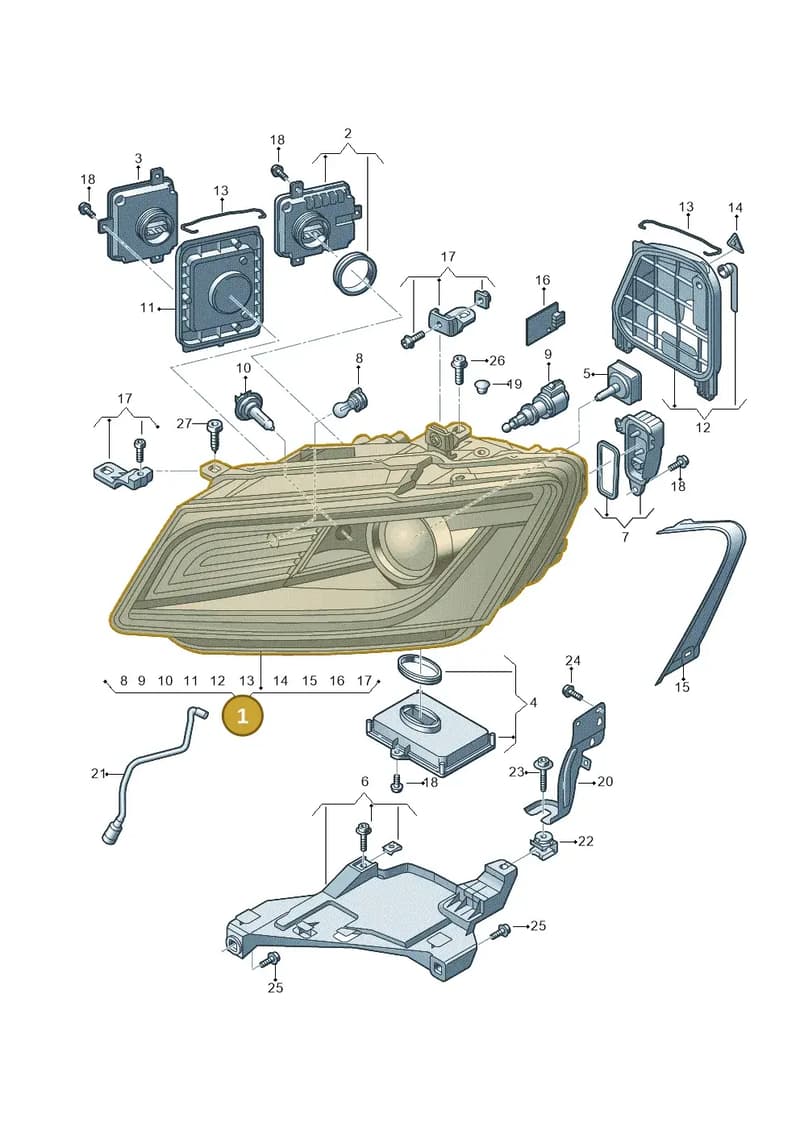 8R0941754C — Audi Q5 qu. 2.0 TDI (2012-2017) diagram 751941100, position 1