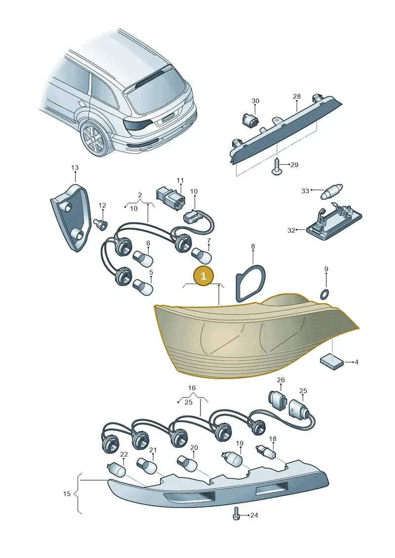 8R0945094 — Audi Q5 qu. 2.0 TDI (2012-2017) diagram 493945000, position 1