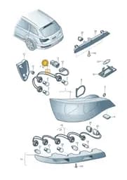 8R0945221 Audi Bulb Carrier with Cables