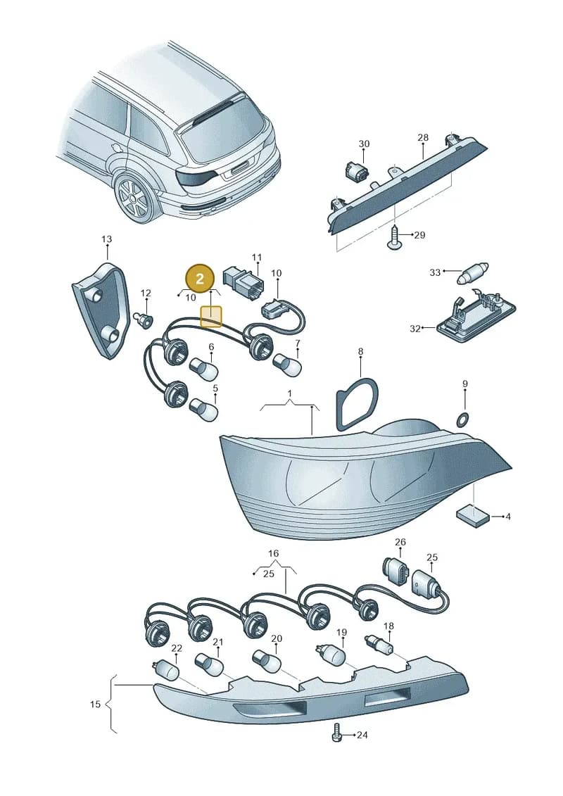 8R0945221 — Audi Q5 qu. 2.0 TDI (2012-2017) diagram 493945000, position 2
