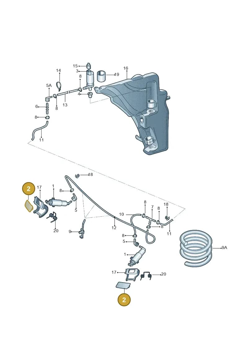 8R0955276BGRU — Audi Q5 (2009-2018) diagram 687955030, position 2
