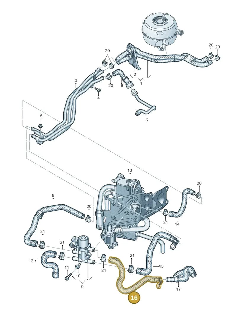 8R0965567A — Audi A6 (2018-2025) diagram 435121080, position 16