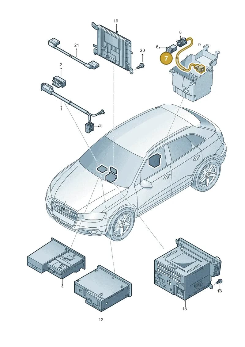 8R0971159D — Audi Q5 (2009-2018) diagram 647035380, position 7