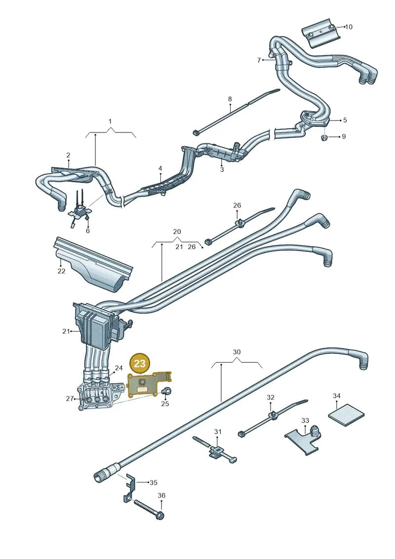 8R0971797B — Audi Q5 qu. 2.0 TDI (2012-2017) diagram 647972050, position 23