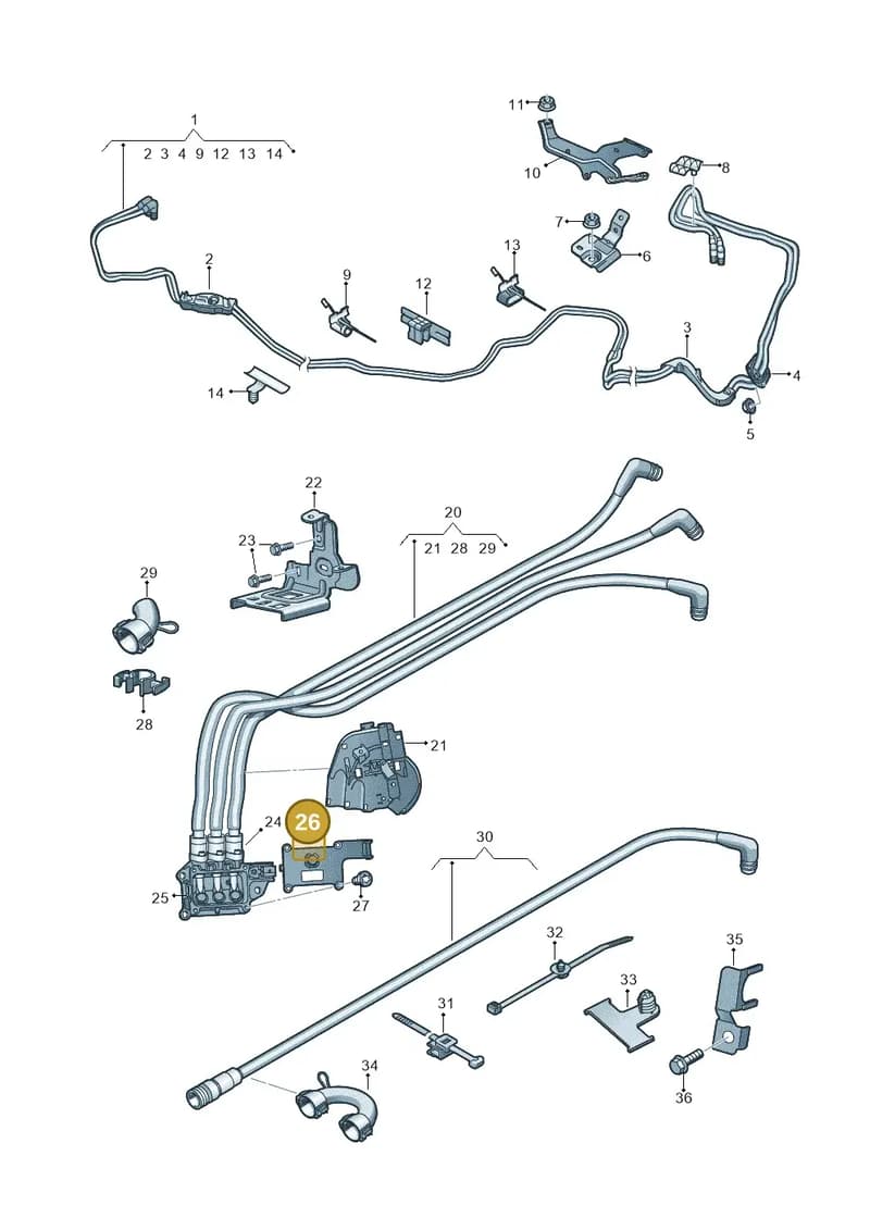 8R0971797B — Audi A6 2.0 tdi (2010-2015) diagram 717972070, position 26