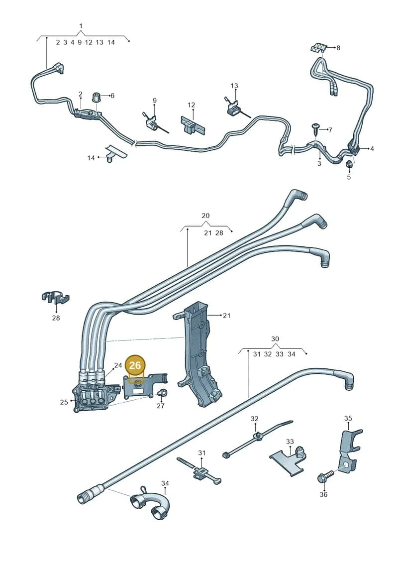 8R0971797B — Audi A8 (2013-2018) diagram 696972120, position 26