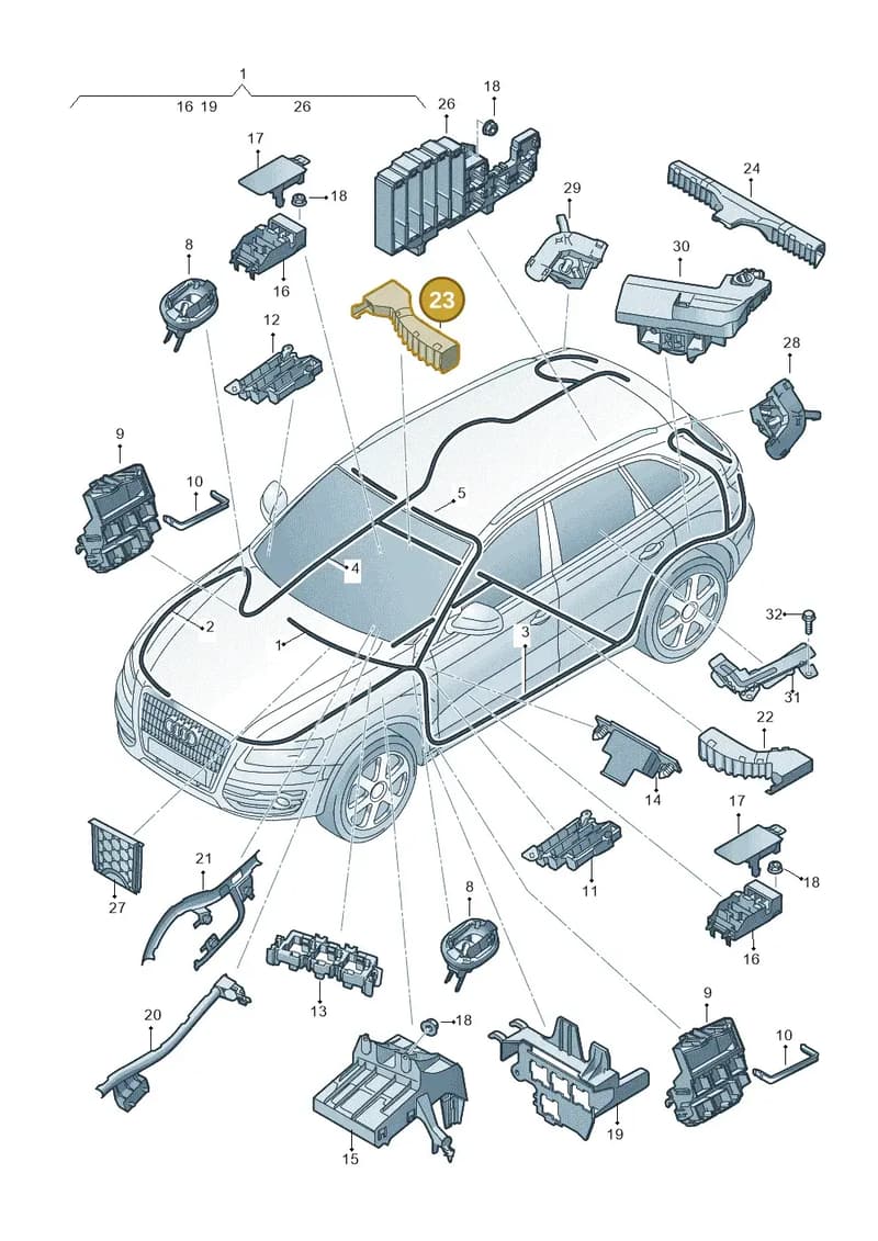 8R0971822 — Audi Q5 qu. 2.0 TDI (2012-2017) diagram 751971800, position 23