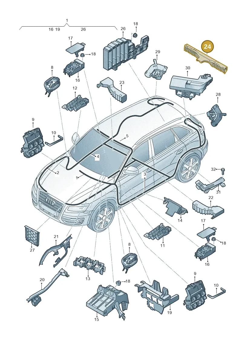 8R0971824 — Audi Q5 qu. 2.0 TDI (2012-2017) diagram 751971800, position 24